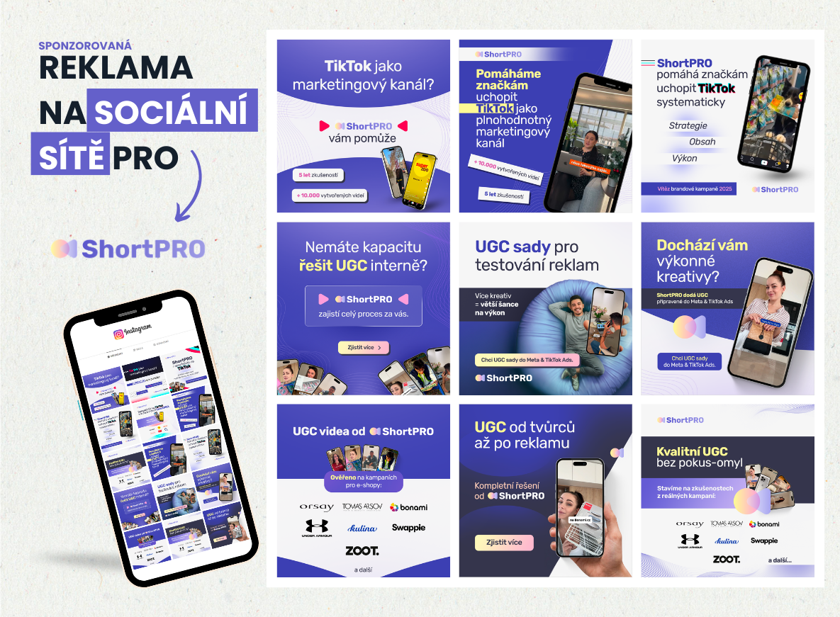 Sponzorovaná reklama na sociální sítě pro ShortPRO
