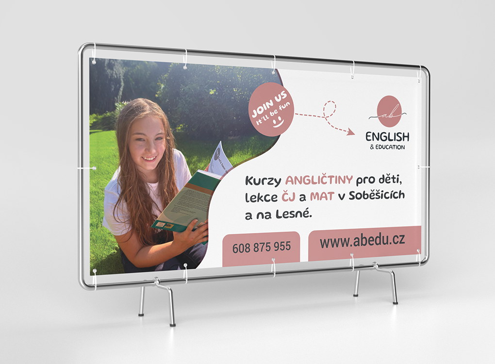 Banner-plachta pro klientku ABENGLISH