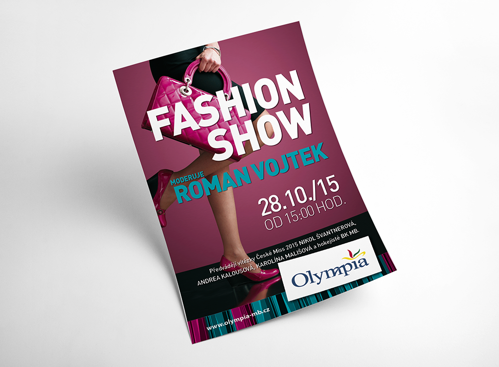 Letáček na fashion show v Olympii