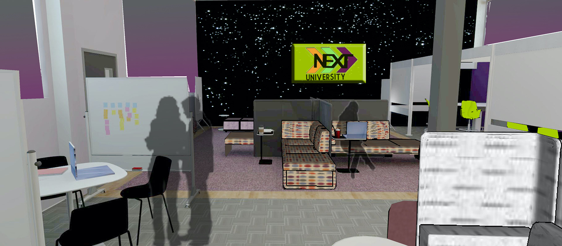 Rendering of 2nd Floor In-Between Learning Space