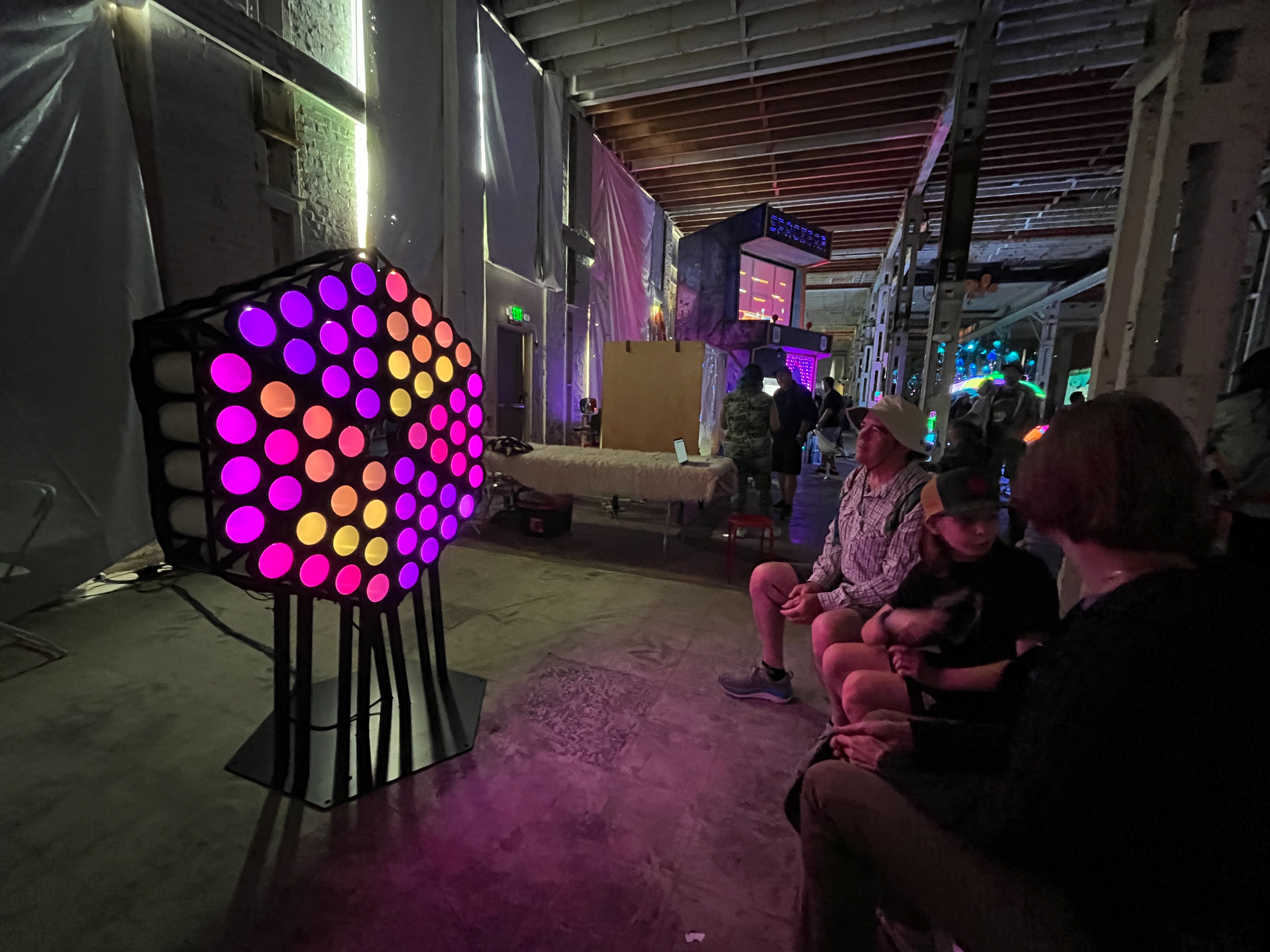 Oscillara at Maker Faire in San Francisco in 2025. The piece won an award for the first time.