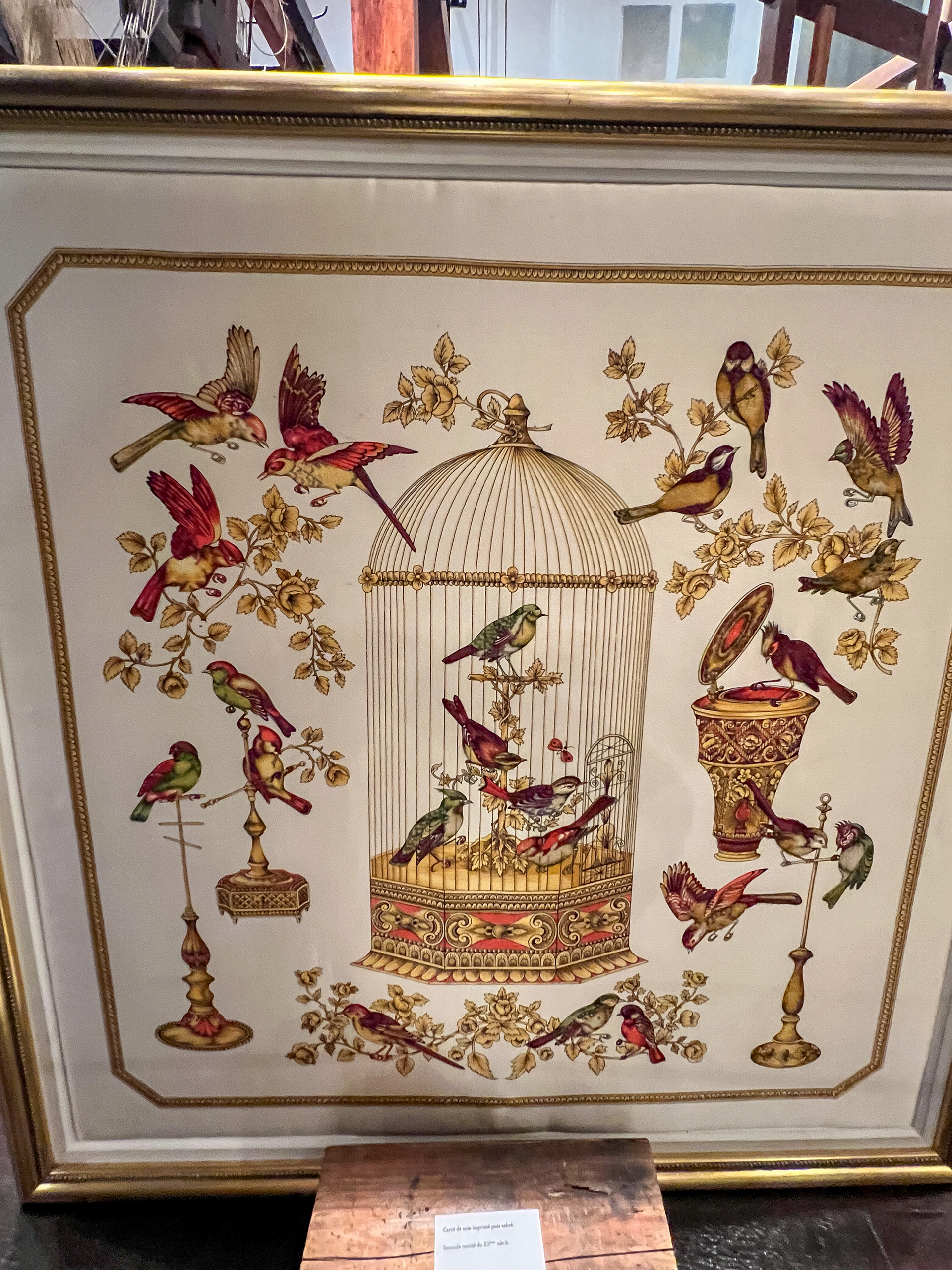 This piece is stitched silk
