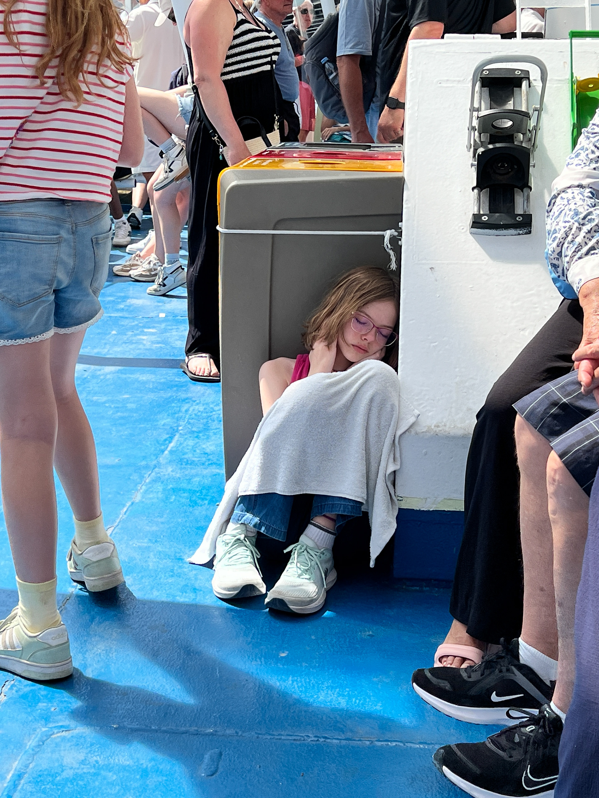End of the day.. Eva was done with the heat and crowds