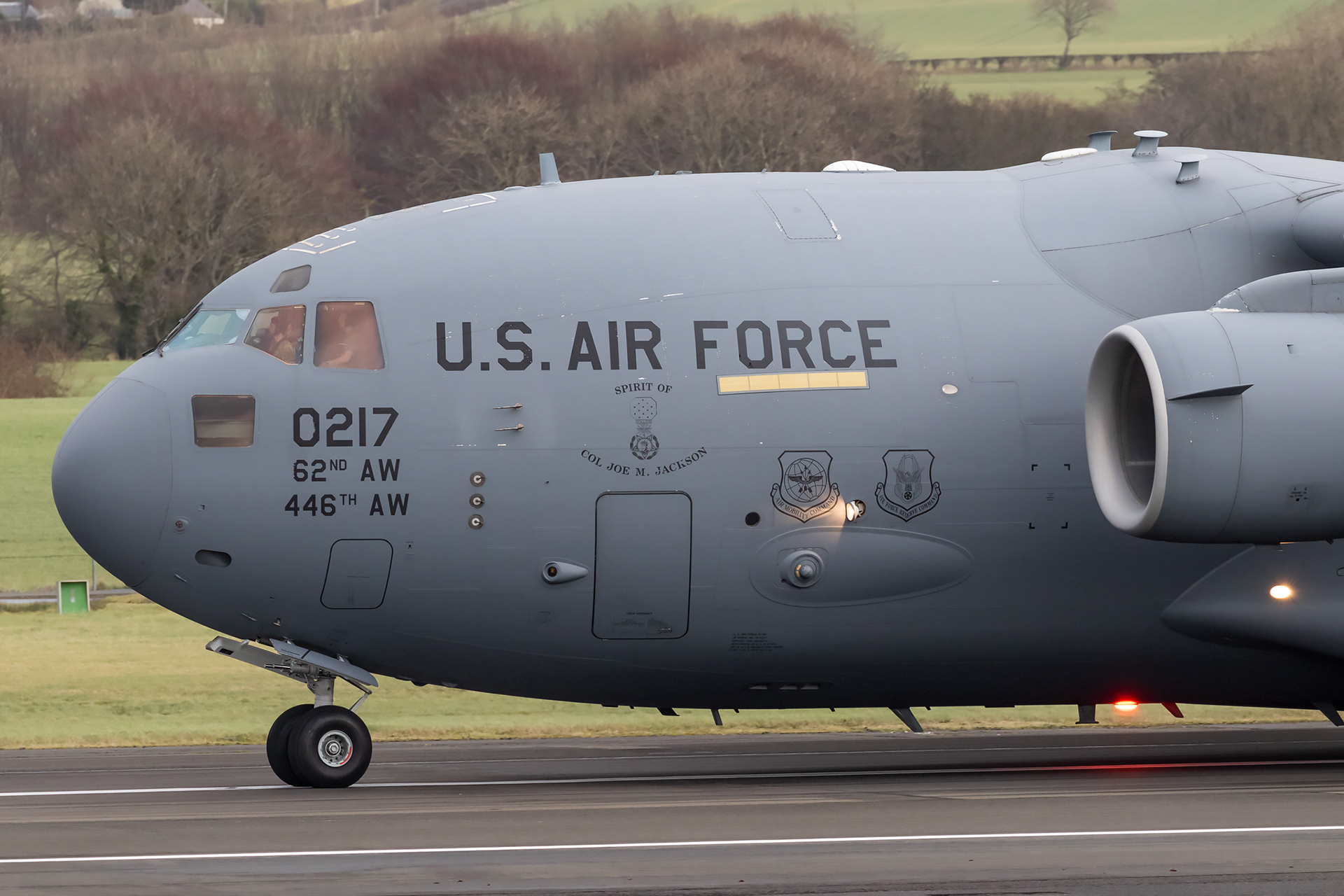 10-0217 00217 Boeing C17 C-17A Globemaster III USAF United States Air Force 62nd AW 446th AW Wing McChord Spirit of Col Joe M Jackson Prestwick EGPK PIK
