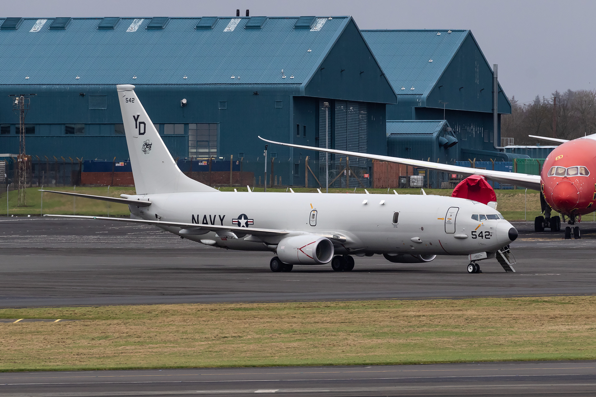 169542 Boeing P-8A Poseidon US Navy VP-4 Skinny Dragons Prestwick EGPK PIK B738 B737 United States YD 542
