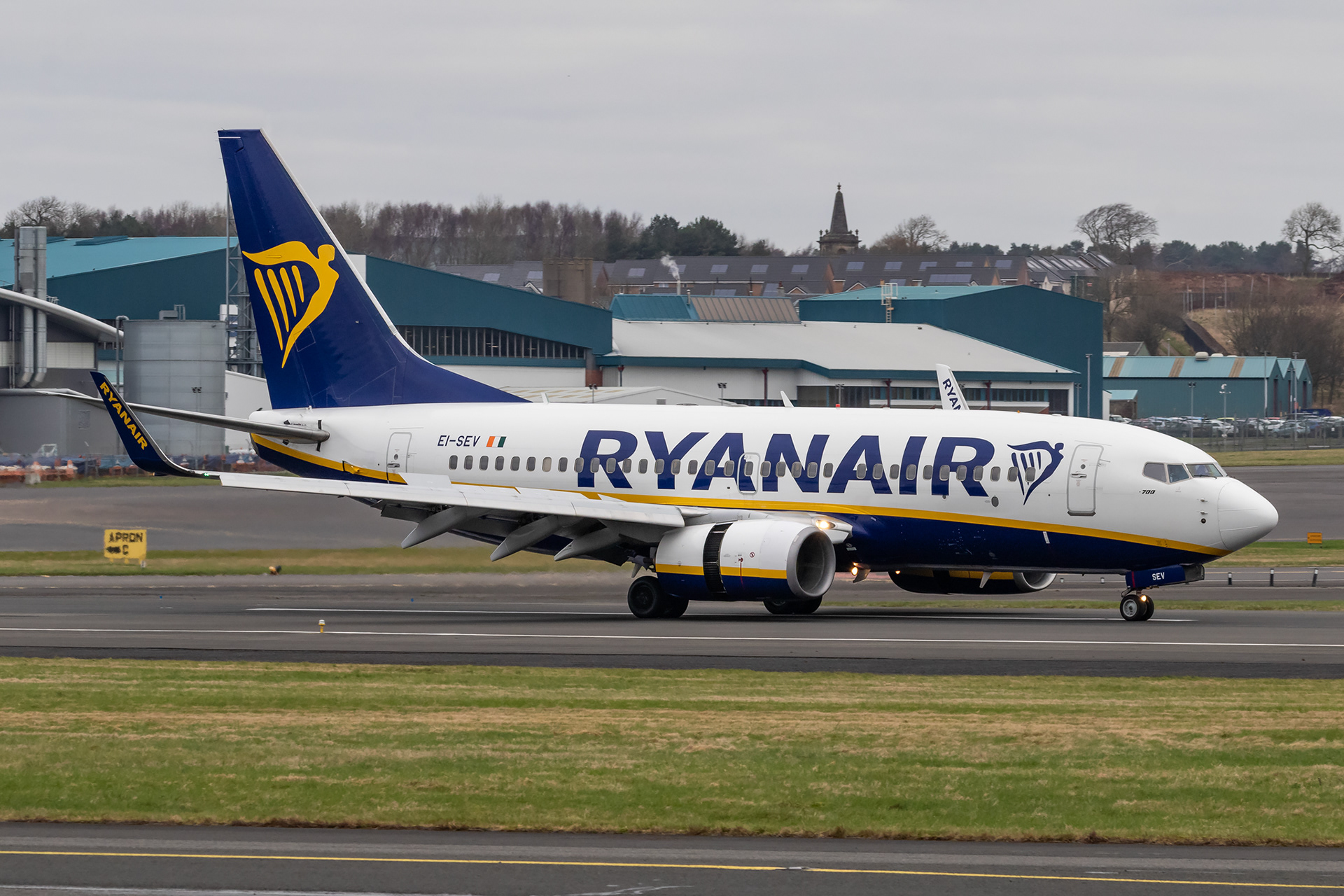 EI-SEV Boeing 737 B737 73S Ryanair RYR Prestwick EGPK PIK
