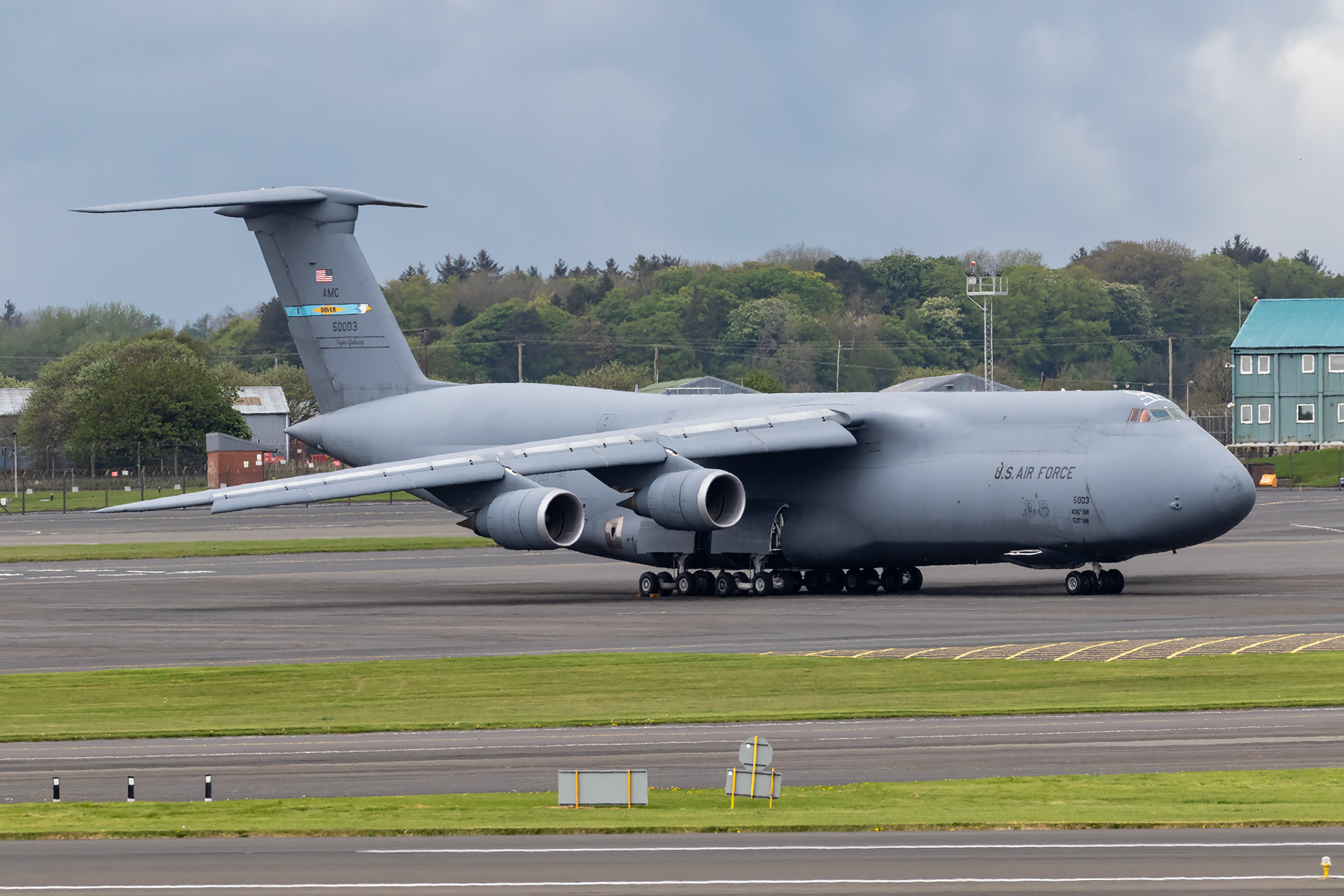 85-0003 Lockheed C-5M Super Galaxy USAF 436th AW 512th AW Dover Prestwick EGPK PIK AMC Mobility Command Wing