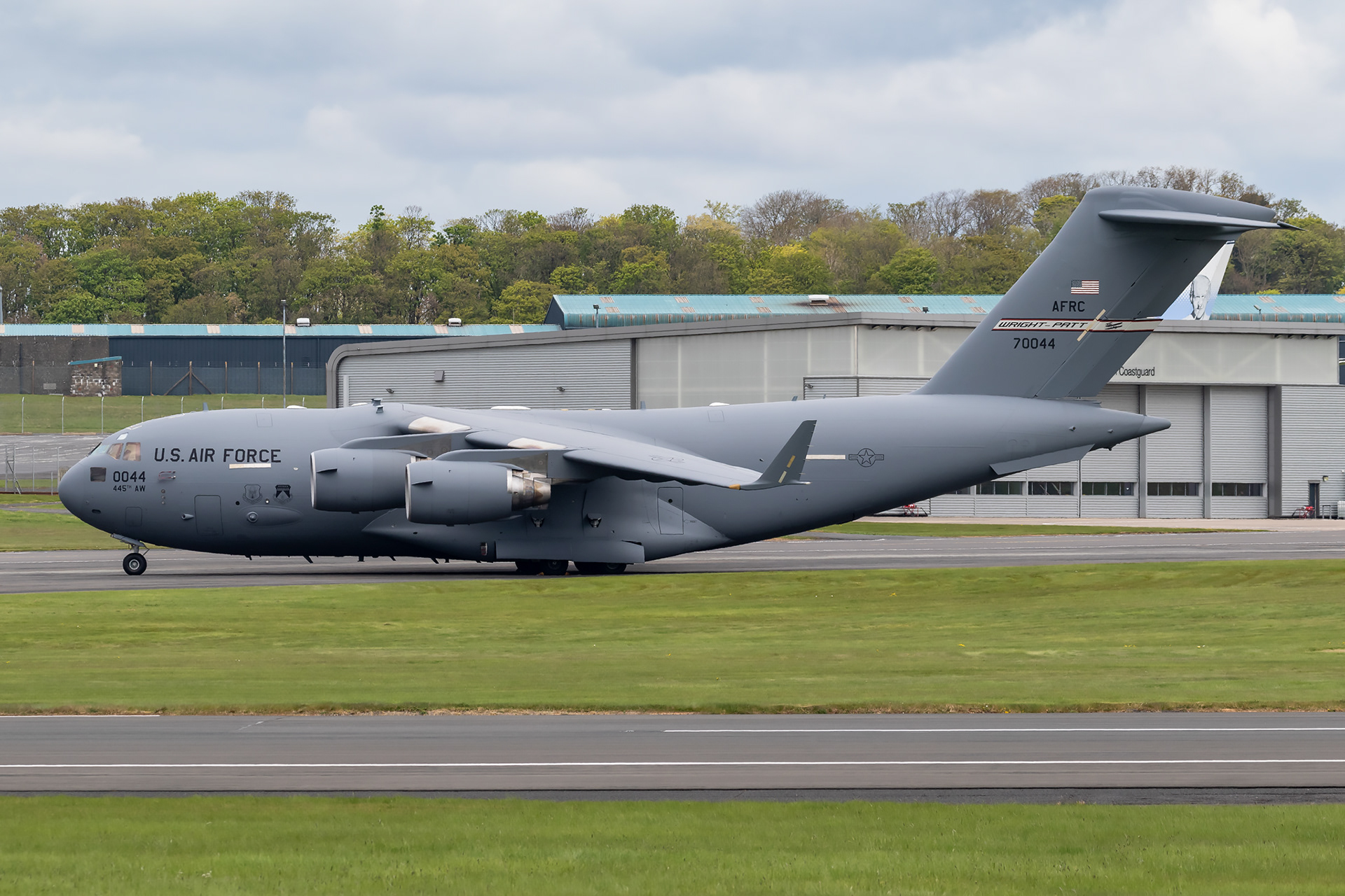 97-0044 Boeing C17 C-17A Globemaster III USAF 445th AW 89th AS Wright Patterson PATT Prestwick EGPK PIK AFRC United States Air Force Reserve Command AFRC C17