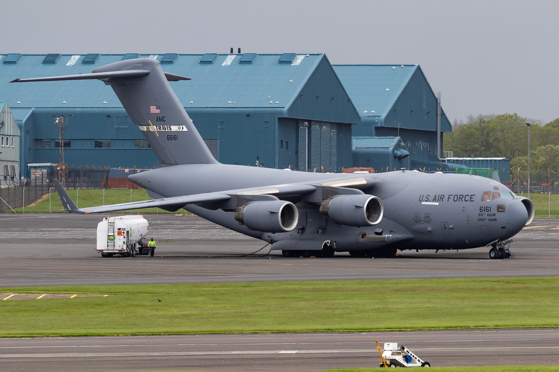 06-6161 Boeing C-17A Globemaster III USAF 60th AMW 349th AMW Travis Prestwick EGPK PIK Mobility Wing