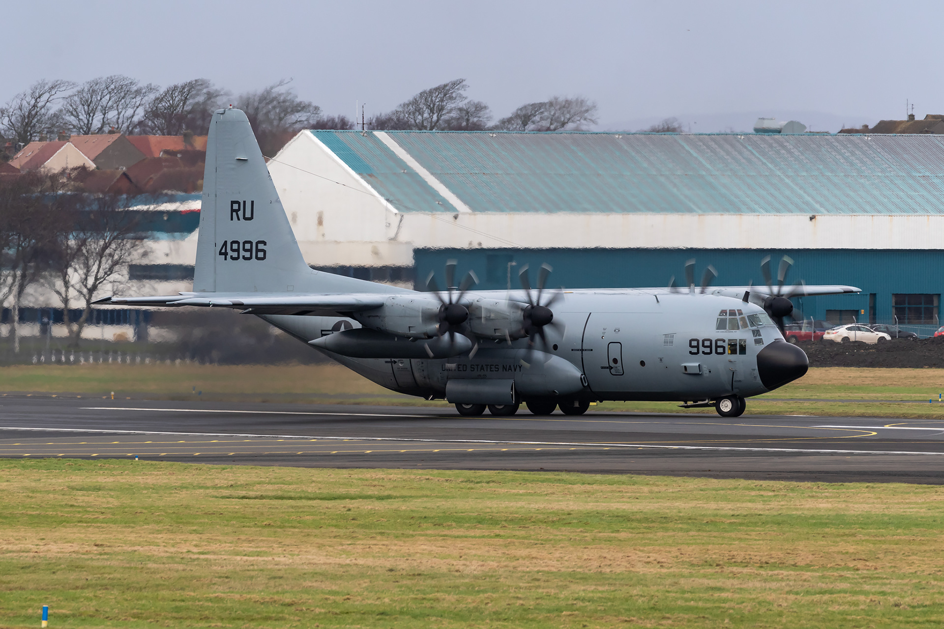 164996 RU Lockheed C-130T C130 Hercules USN United States Navy Prestwick EGPK PIK VR-55 Minuteman