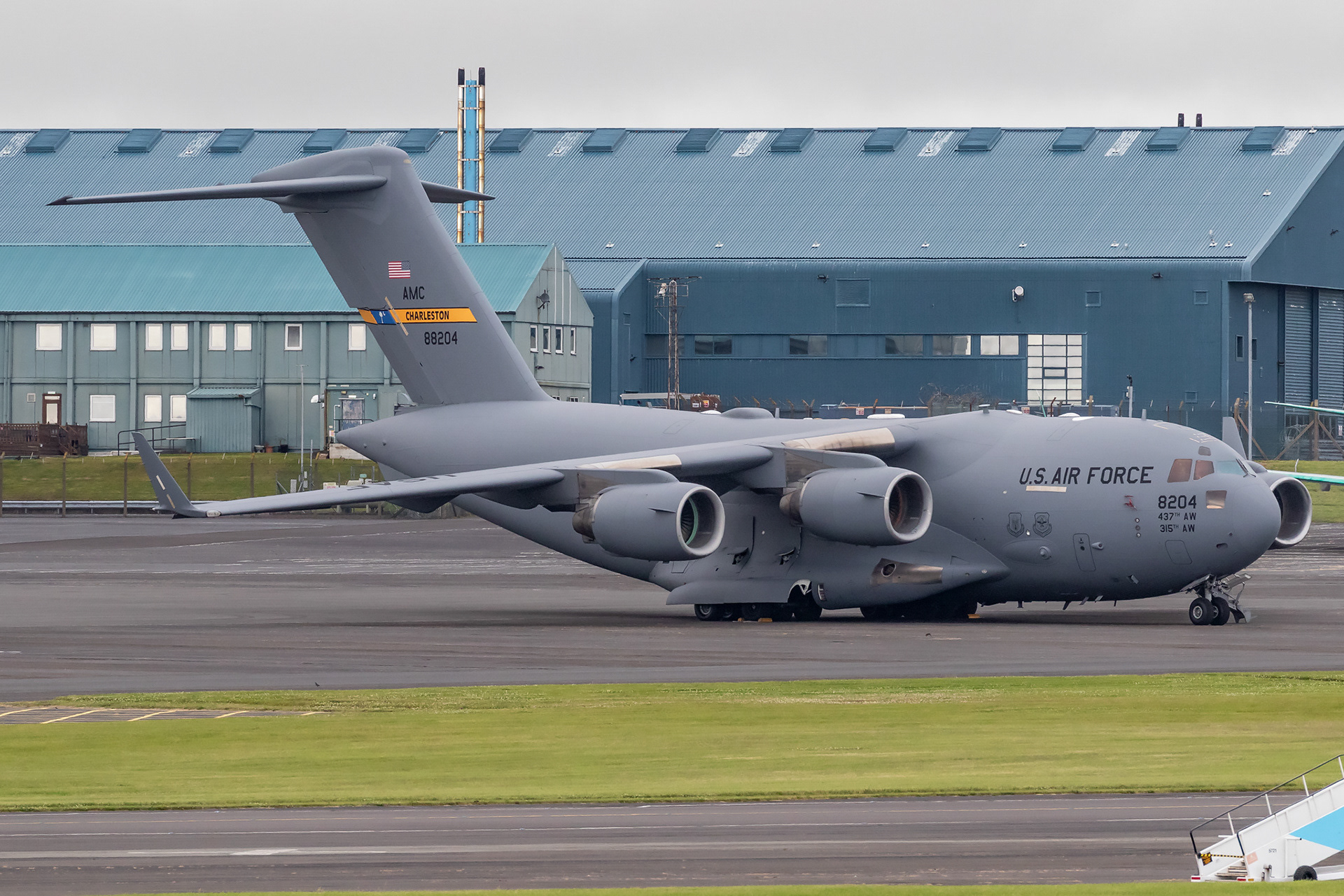 08-8204 88204 Boeing C17 C-17A Globemaster III USAF United States Air Force Prestwick EGPK PIK 437th 315th AW Air Wing Charleston
