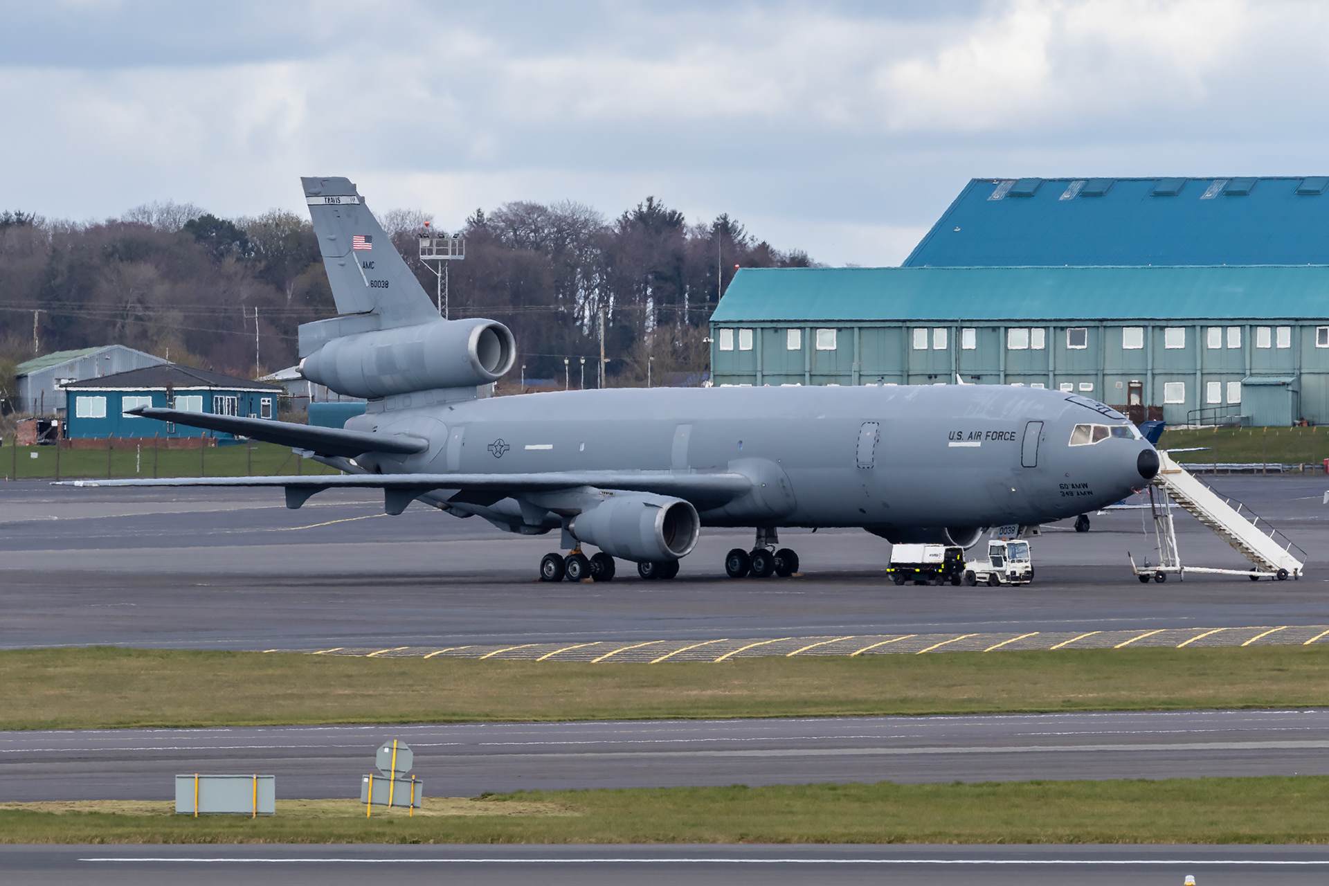 86-0038 McDonnell Douglas KC-10A USAF 60th AMW 349th AMW Travis Prestwick United States Air Force EGPK PIK Mobility Wing