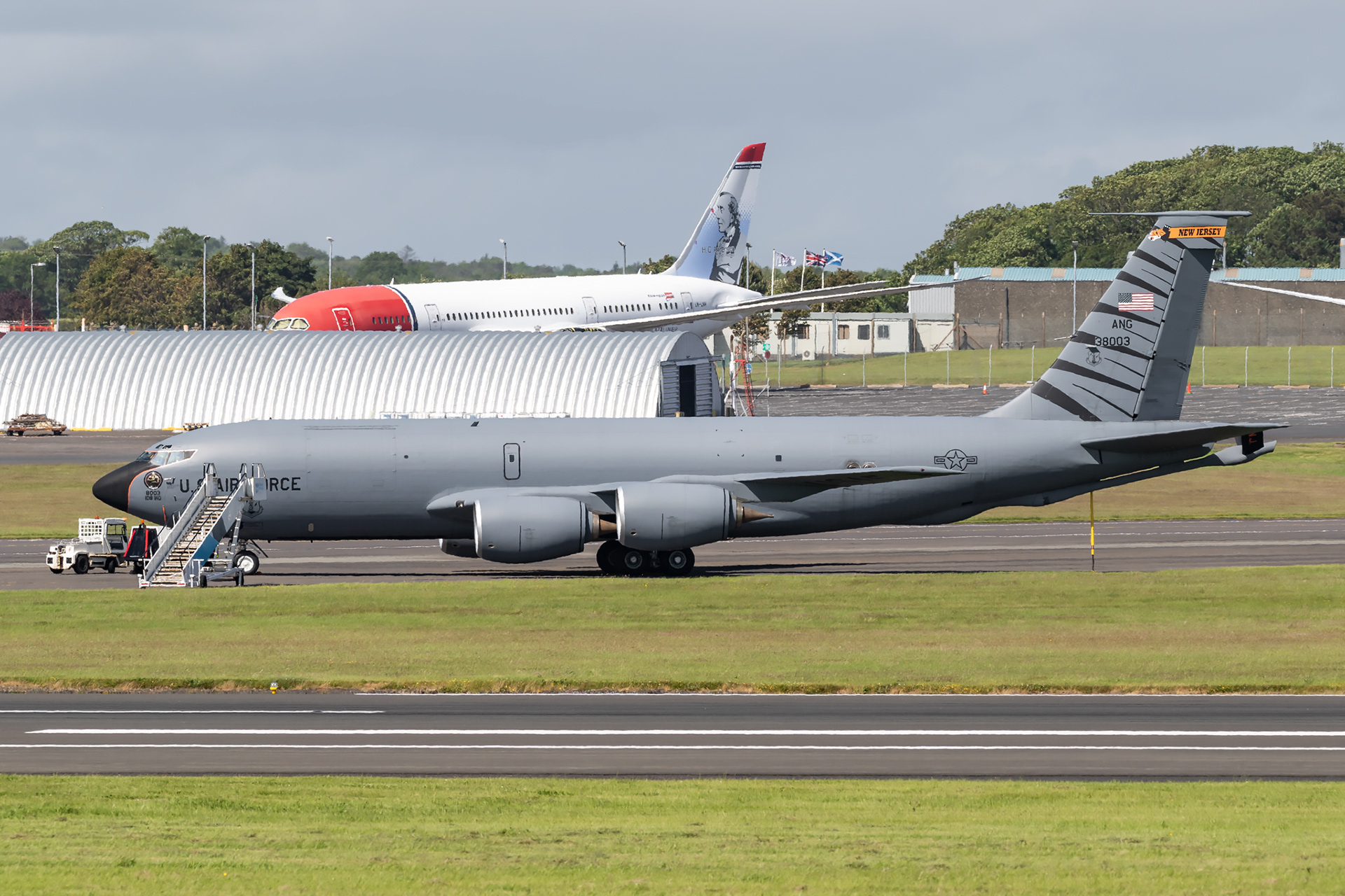 63-8003 Boeing KC-135R K35R KC-135 USAF United States Air Force 108th ARW 141st ARS New Jersey ANG Air National Guard Prestwick EGPK PIK