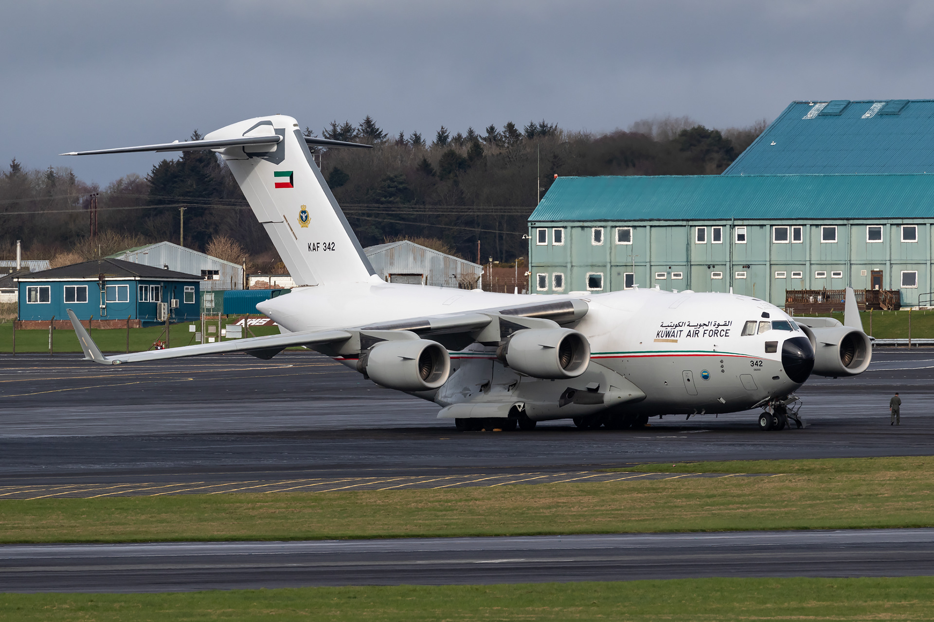 KAF342 Boeing C-17A C17 Globemaster III KAF Kuwait Air Force Prestwick EGPK PIK