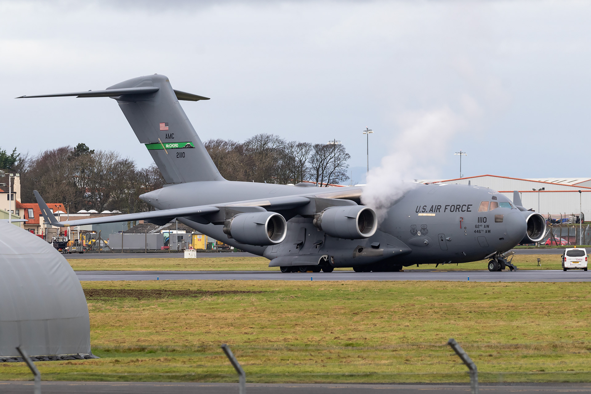 02-1110 Boeing C-17A Globemaster III USAF 62nd AW 446th AW McChord Prestwick AMC Mobility Command United States Air Force Wing
