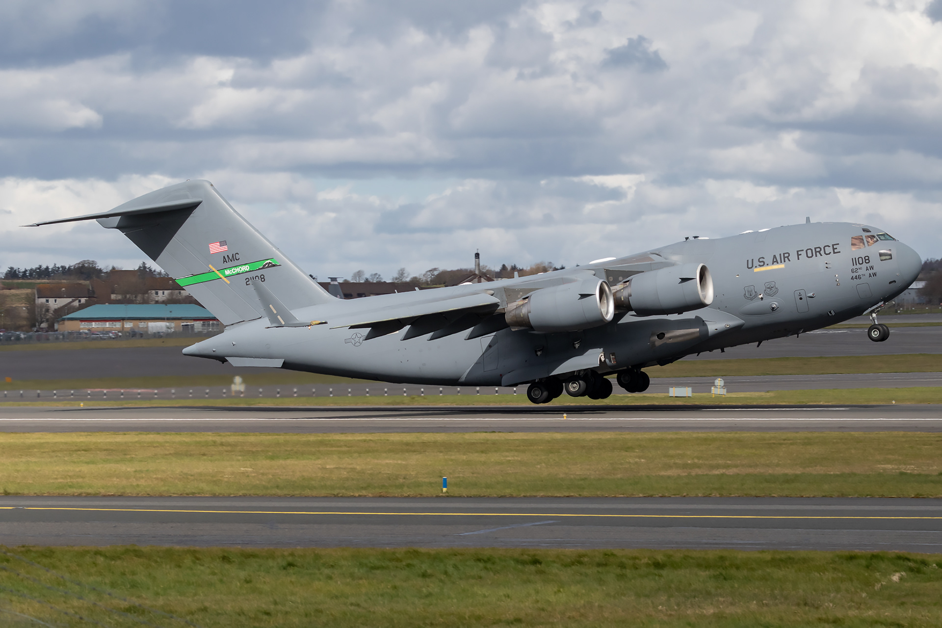 02-1108 Boeing C17 C-17A Globemaster III USAF 62nd AW 446th AW McChord Prestwick AMC United States Air Force Military Wing Mobility Command