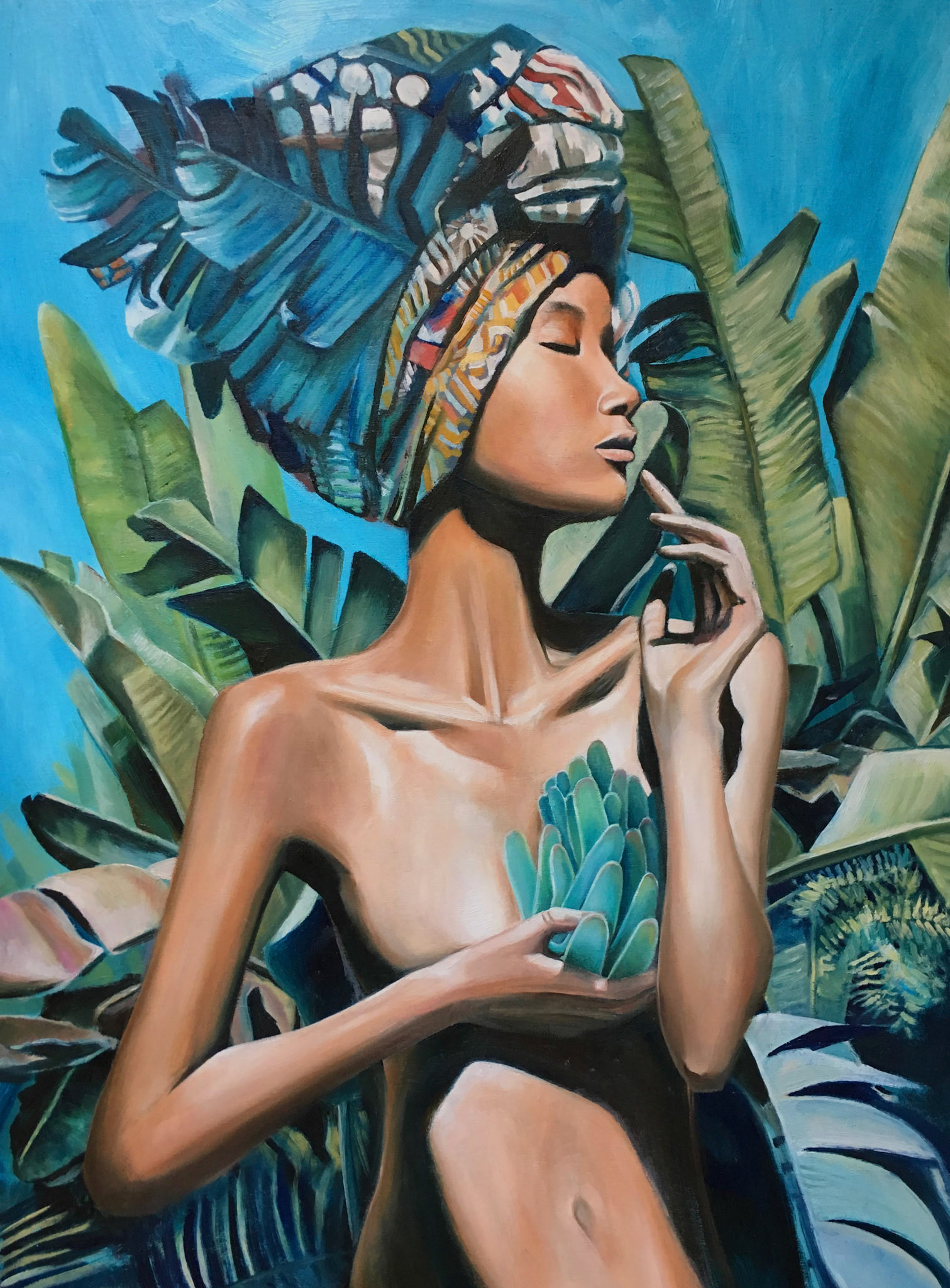 'Cocoa Jumbo' Oil on wood, 30 x 60cm, Sold