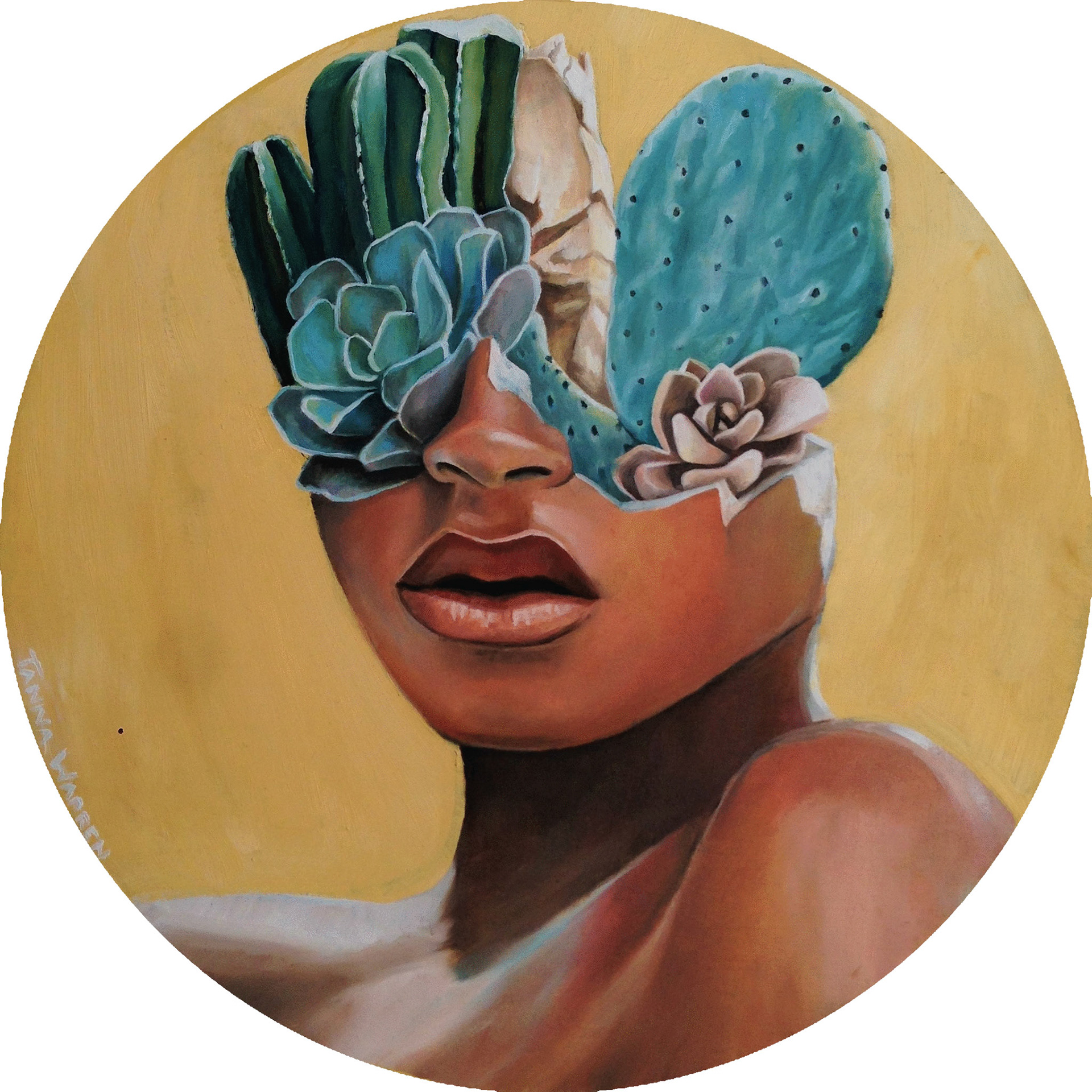 'Inner Garden 3' Oil on Wood, 30x30cm, Sold