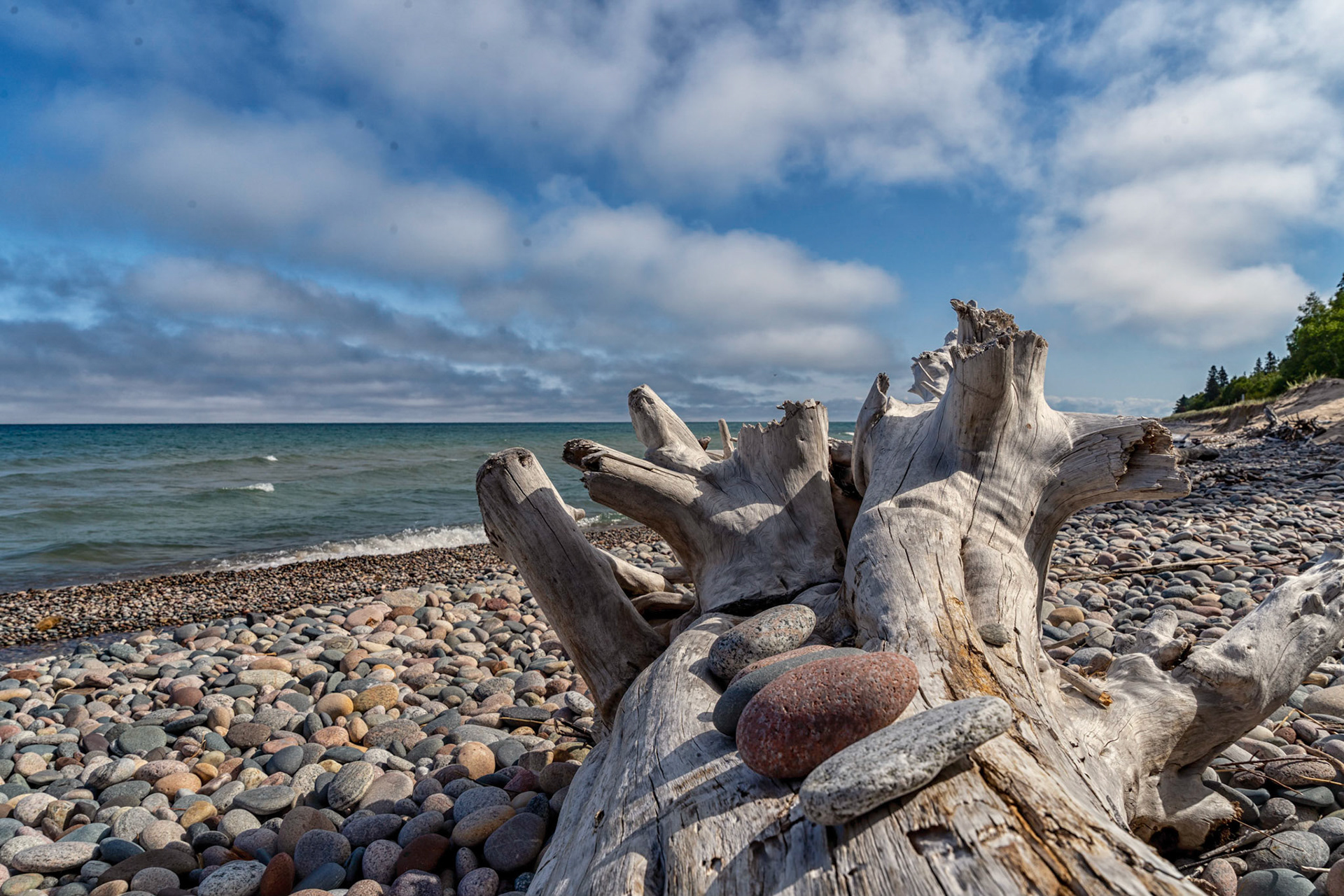 Collecting Rocks on Lake Superior