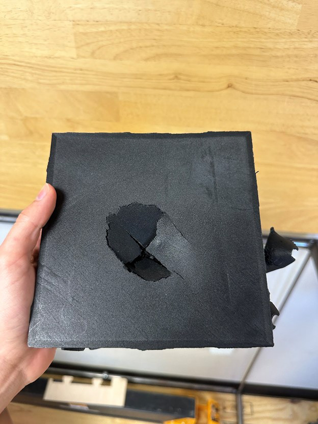 3D Printed Nylon CF Panel Post Drop Test