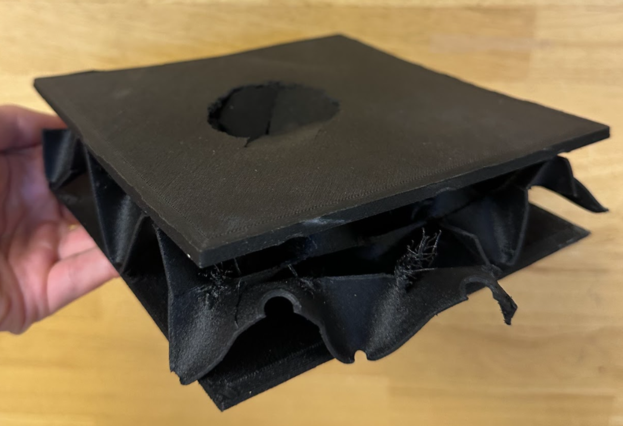 3D Printed Nylon CF Panel Post Drop Test