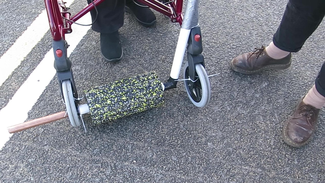 First Trial Prototype- Testing the foam roller theory.