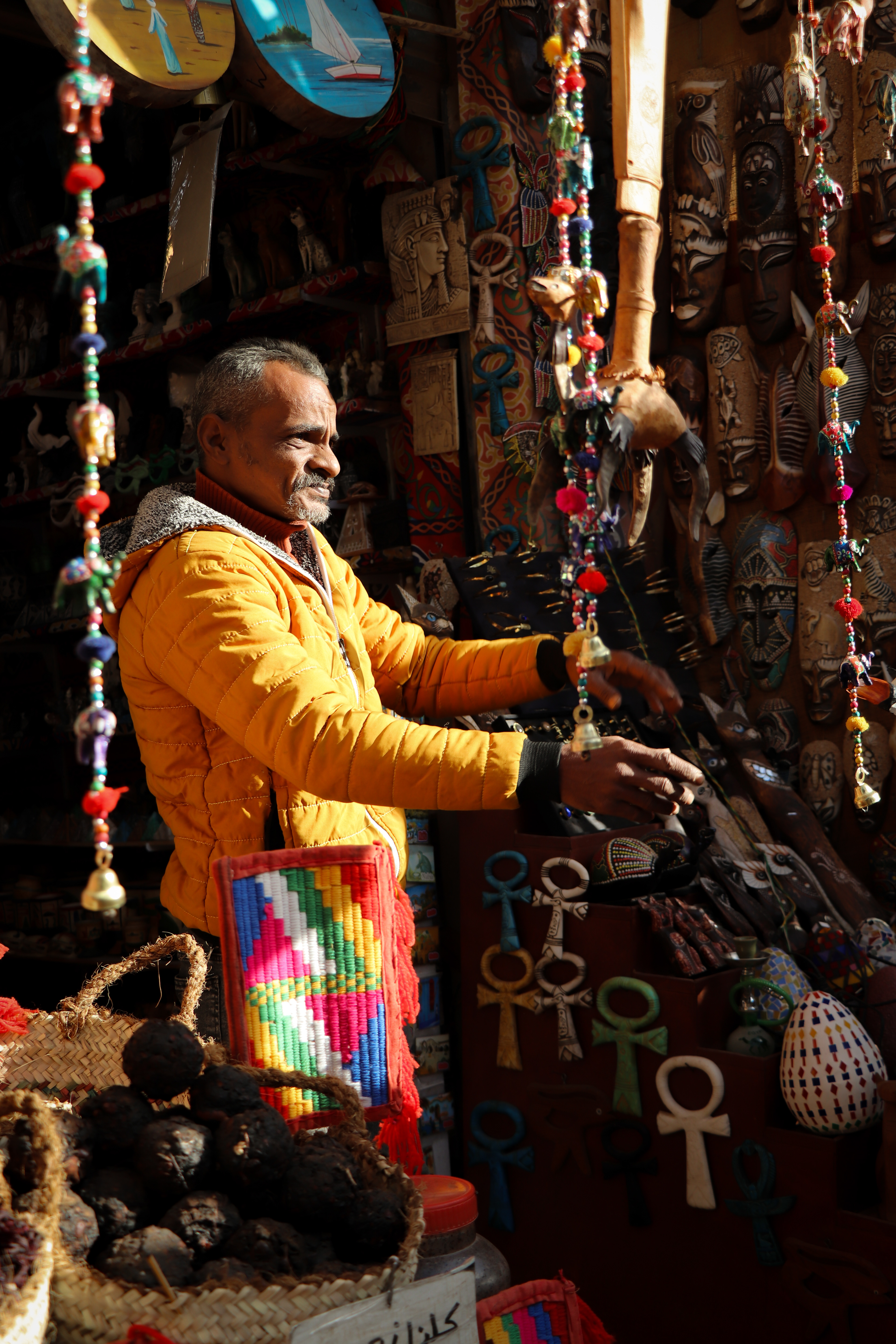 A glimpse of daily life in a Nubian village, as a man tends to his modest shop. February 6, 2025