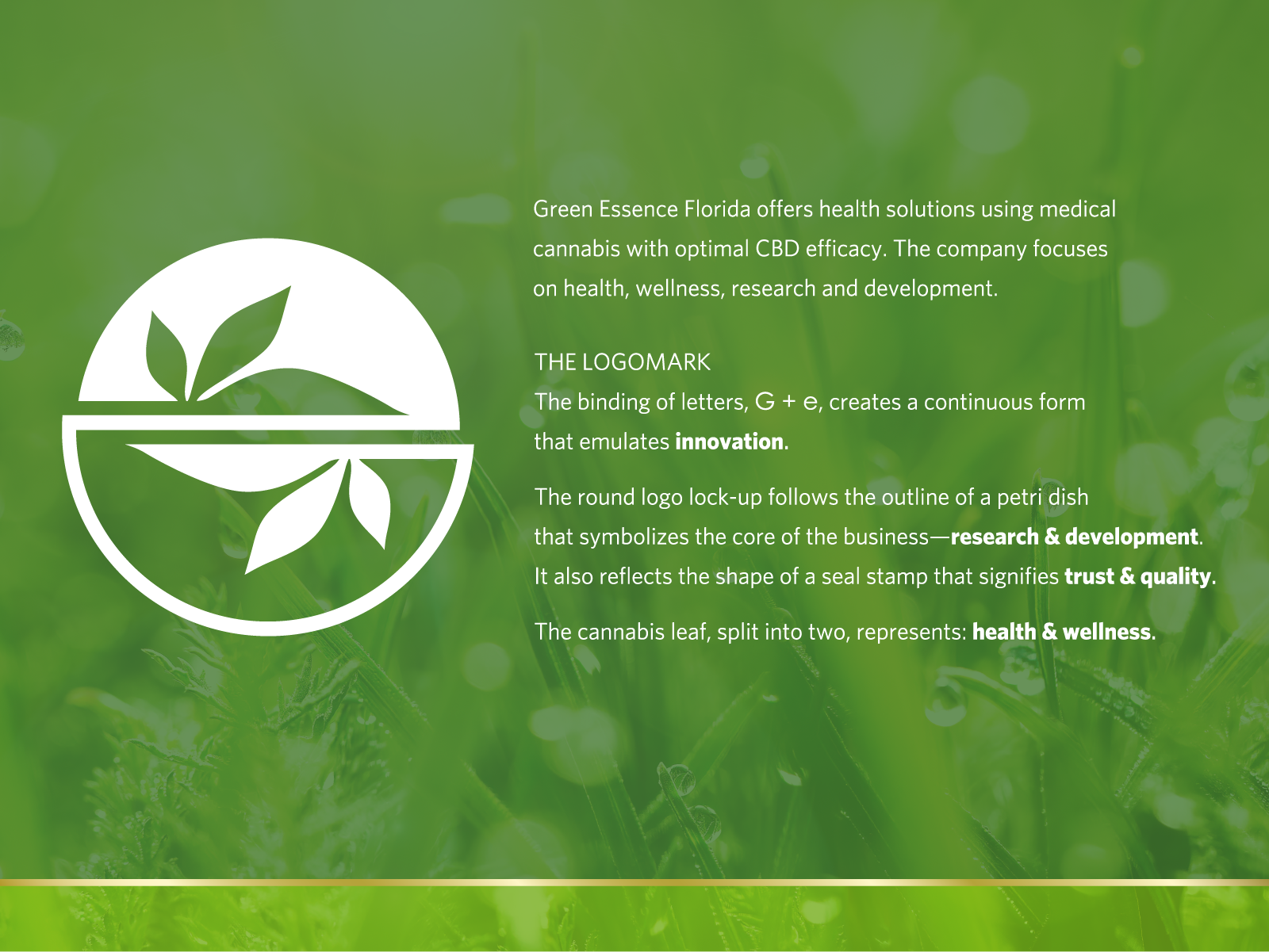 Green Essence Florida logomark design