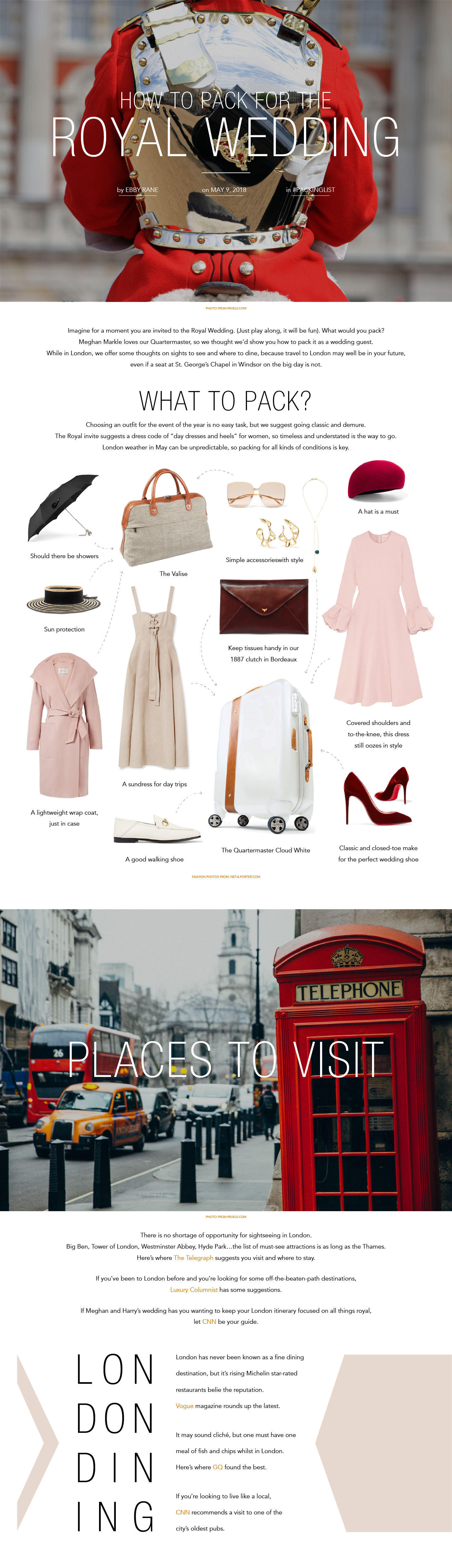 Royal guard with armor with fashion accessories and packing tips for luxury travel in London