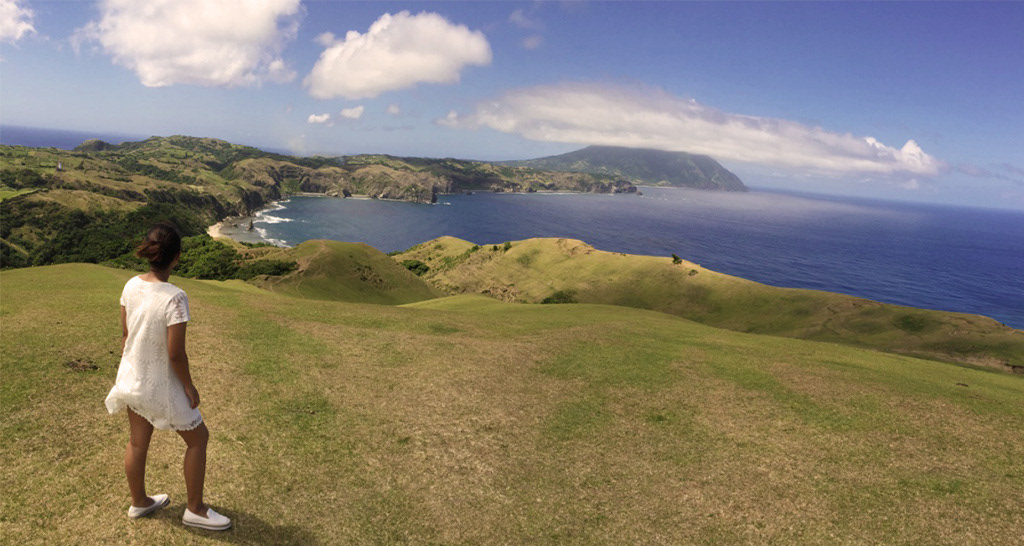Mountains and waves at Batanes, Philippines