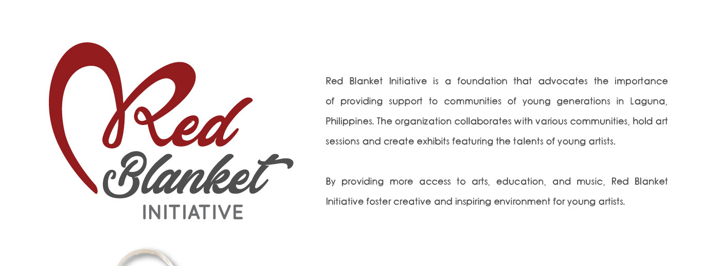 Red Blanket Initiative logo, a foundation that foster creative and inspiring environment for artists
