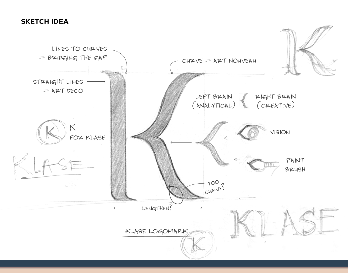 KLASE Logomark Sketch Idea