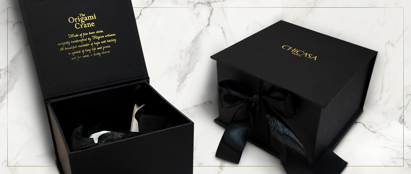 black and gold premium branding packaging gift box for elegant fine bone china gift item