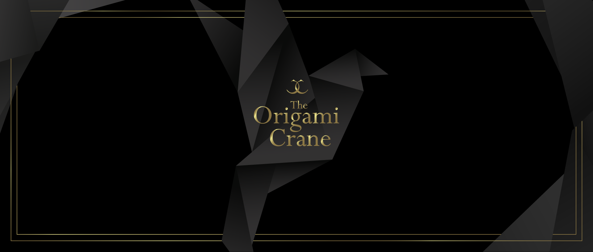 premium gold and black branding the origami crane japanese concept elegant and luxurious concept