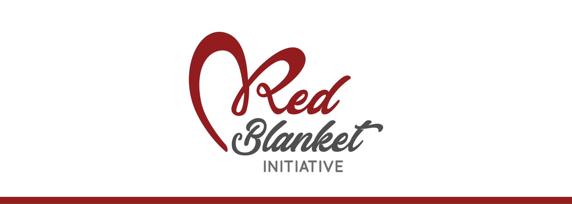 red blanket initiative non-profit organization, red and white branding