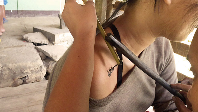 Traditional tattoo art at Kalinga, Philippines