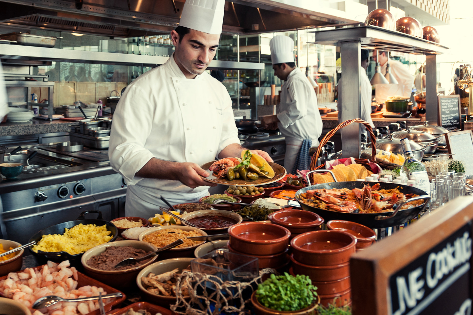 Portrait Photography Intercontinental Hotel Chef Serving Mexican Food