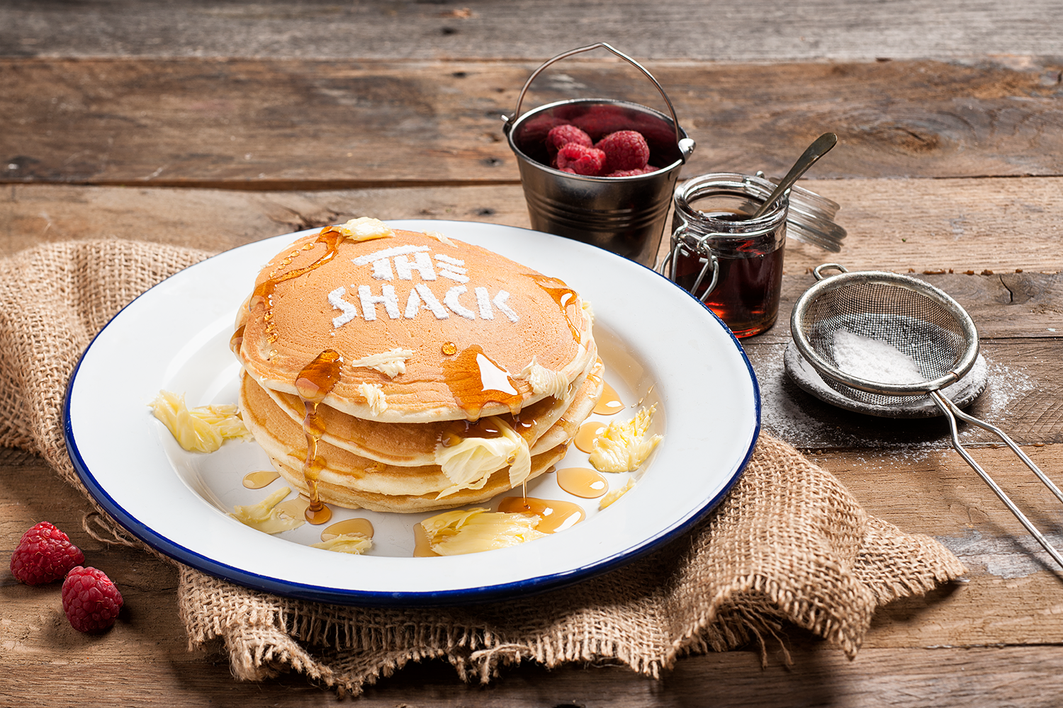Food Photography Pancakes with Honey
