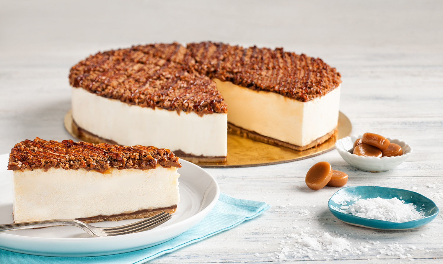 Food Photography Salted Caramel Cheesecake