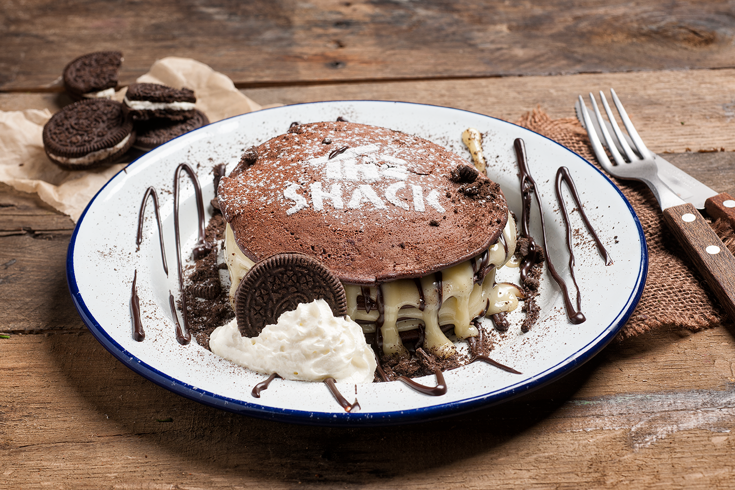 Food Photography Chocolate Oreo Pancakes