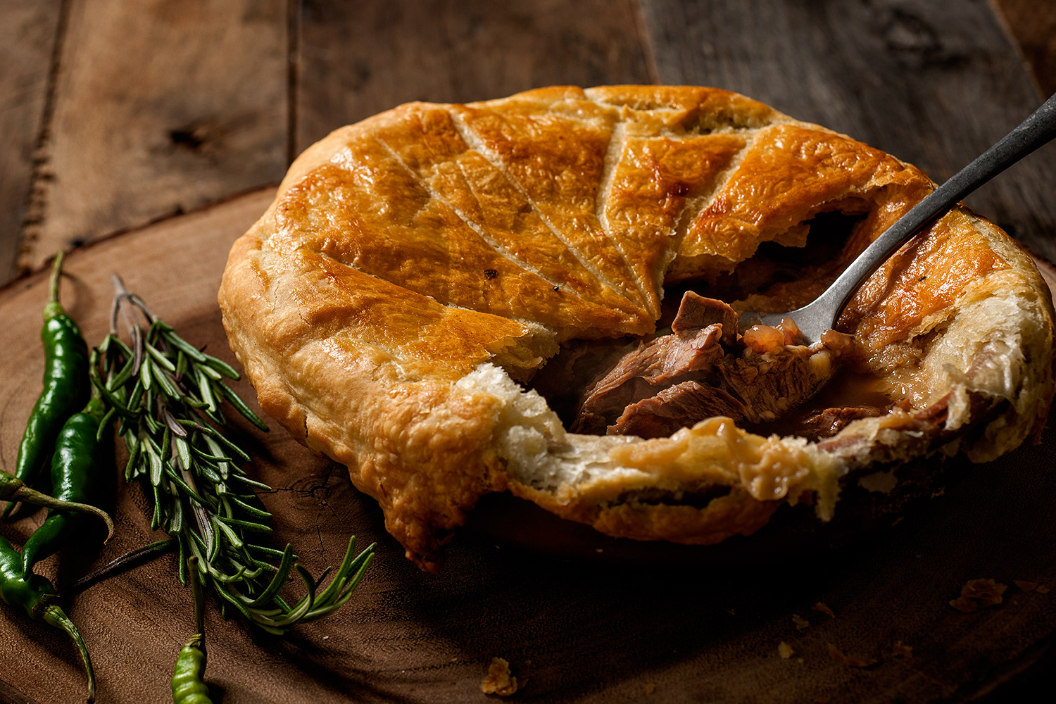 Food Photography Steak Pie