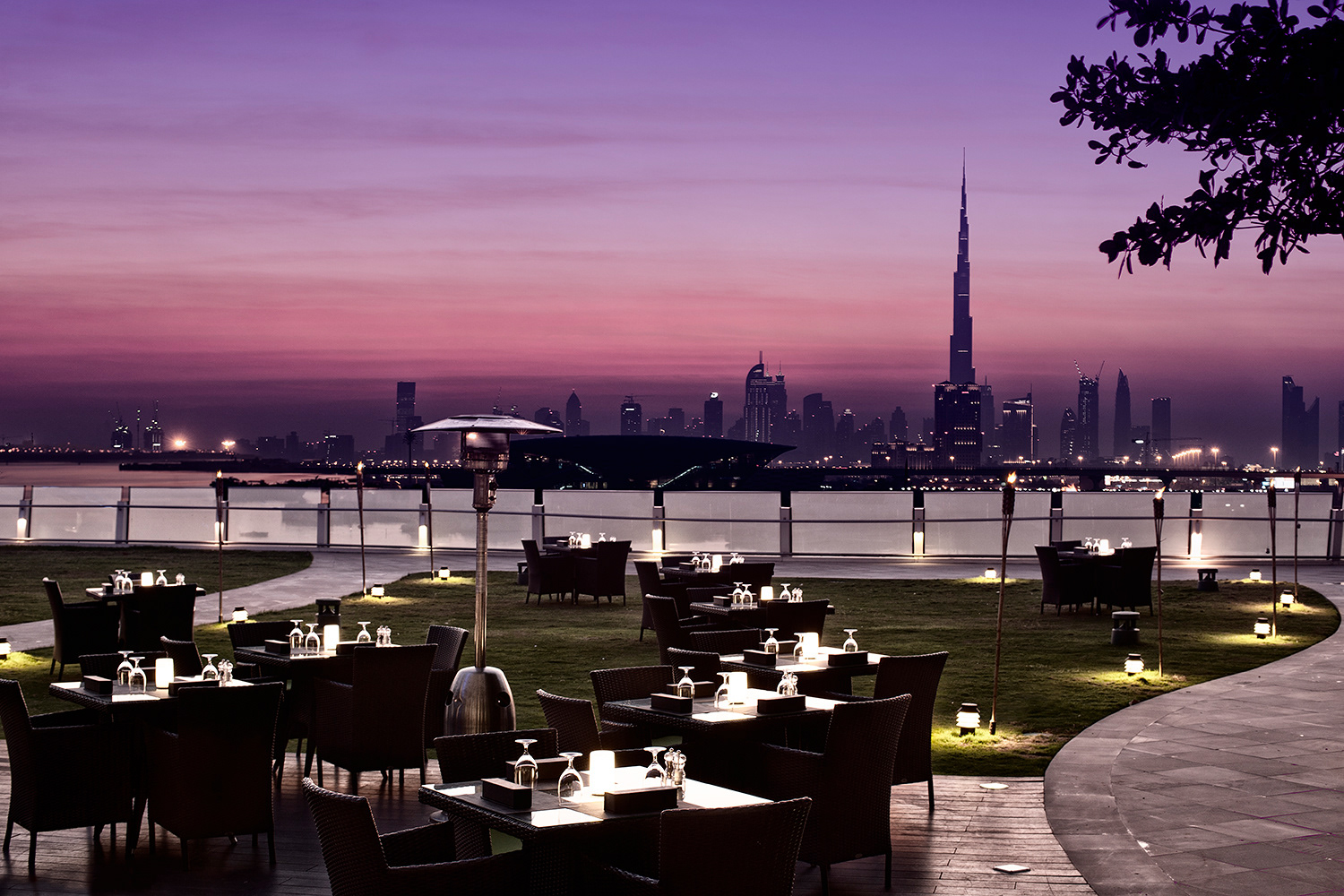 Photography Interior Sunset with Burj Khalifa
