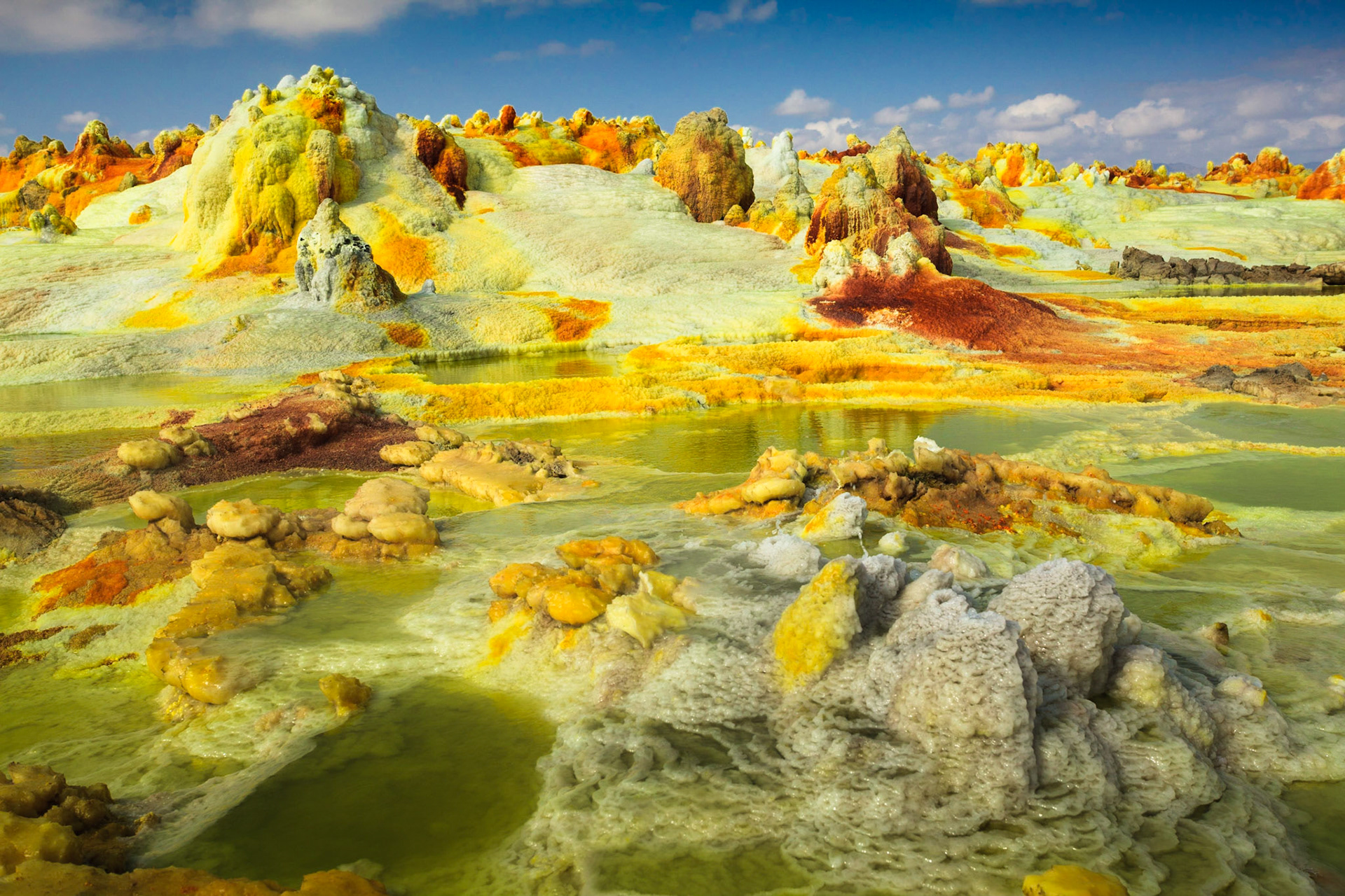 Dallol volcano in Danakil Depression - Afar region - Ethiopia