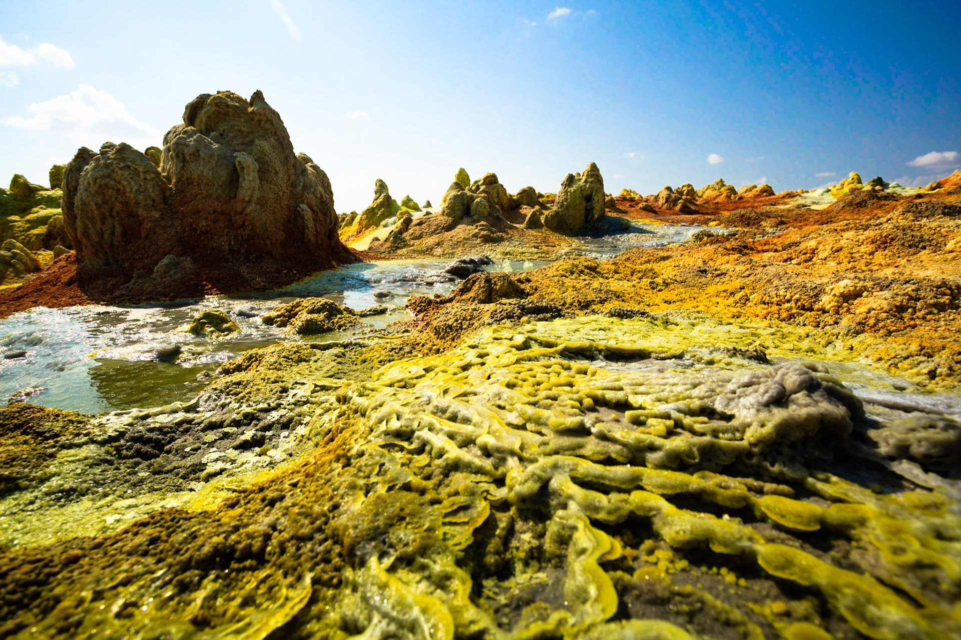 Dallol volcano in Danakil Depression - Afar region - Ethiopia