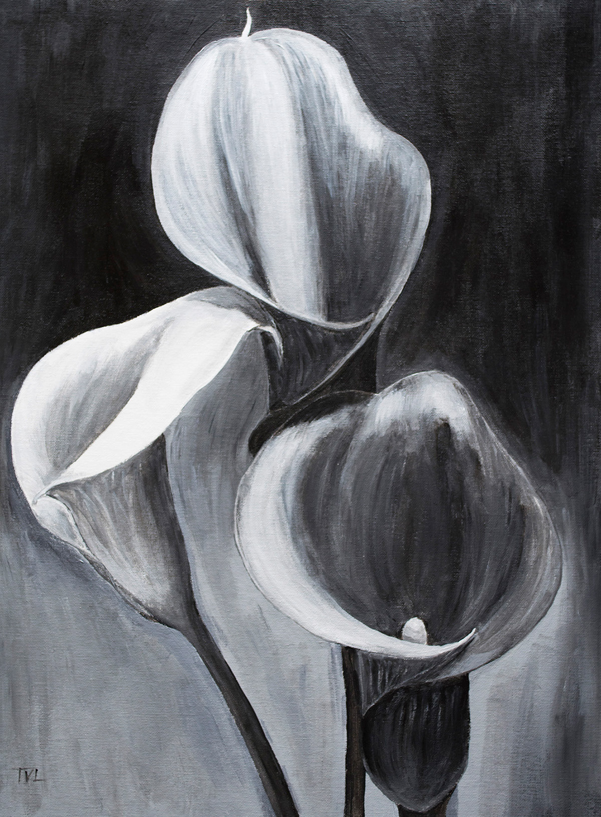 LILIES - 18 x 24 Acrylic on Canvas $210