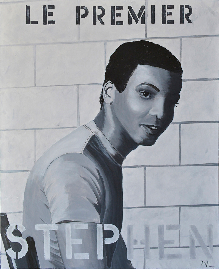 LES ENFANT NOIRS - LE PREMIER - 24 x 30 Acrylic on Canvas (PRIVATE COLLECTION - prints available only)