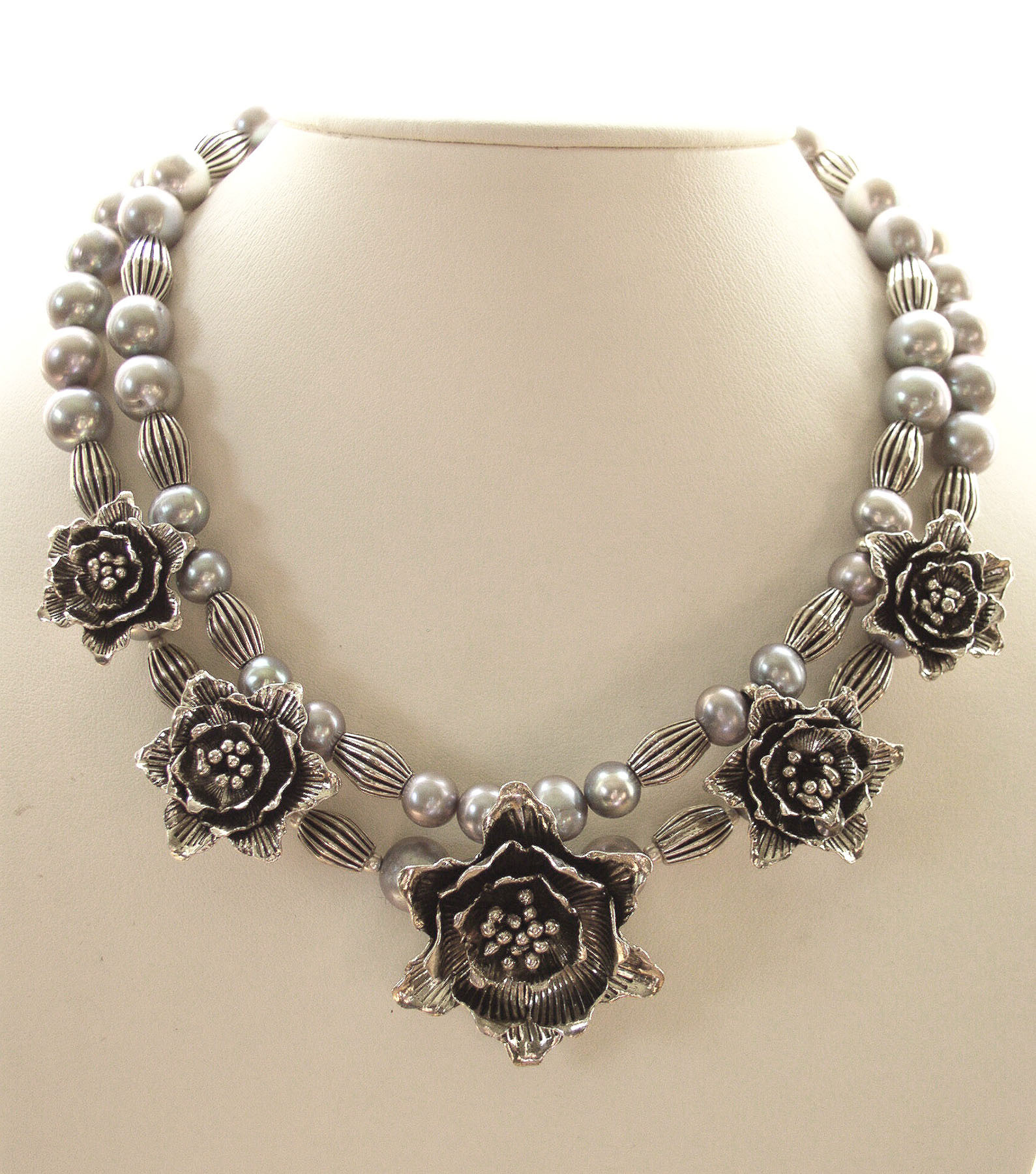 Floral Design with Pearls