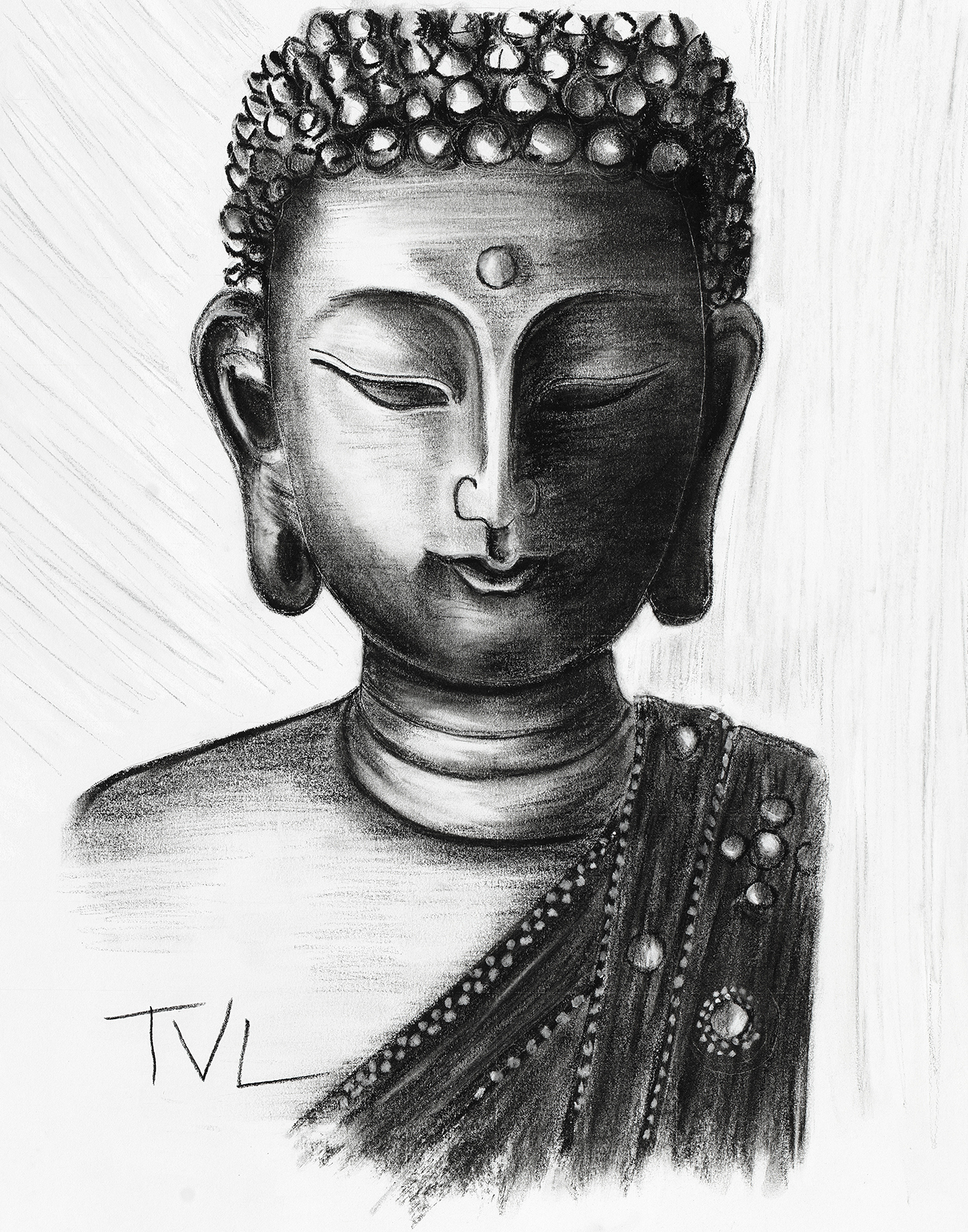 BUDDHA IN CONTEMPLATION - 11 x 14 Fine Art Print $26