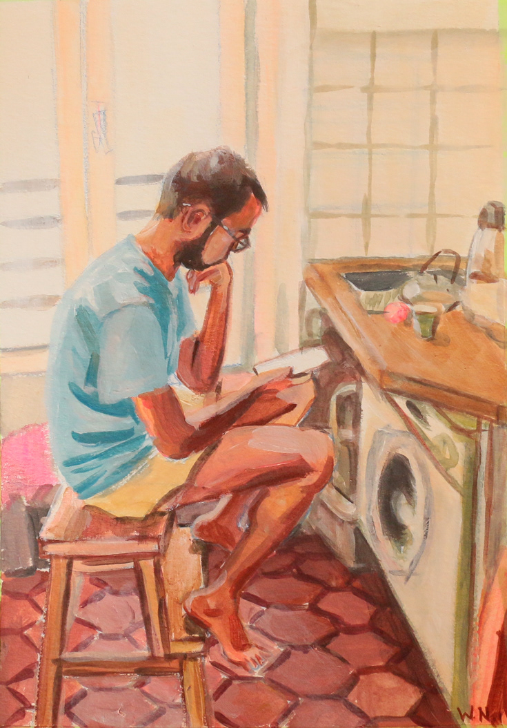 acrylic on paper 29x19