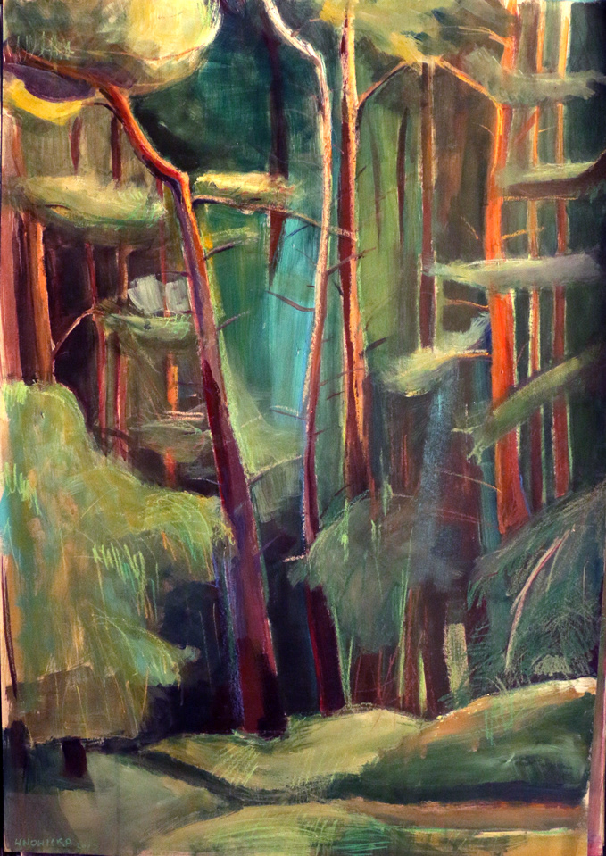 Acrylic and pastel on paper 70x100